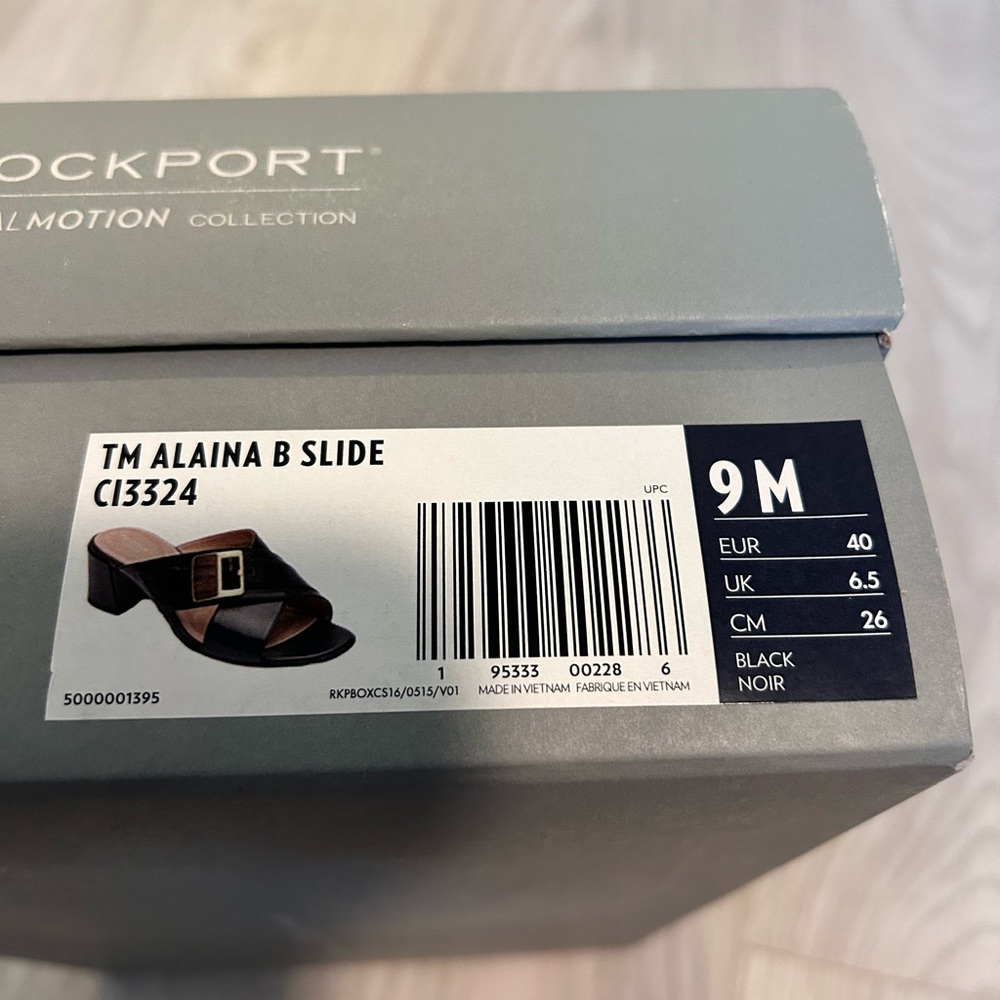 Rockport TM Alaina B Slide. Black Size 9 - Picture 3 of 9